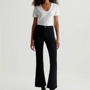 NWT AG Adriano Goldschmied Women’s Farrah Boot Jeans Super Black Sz 26x32